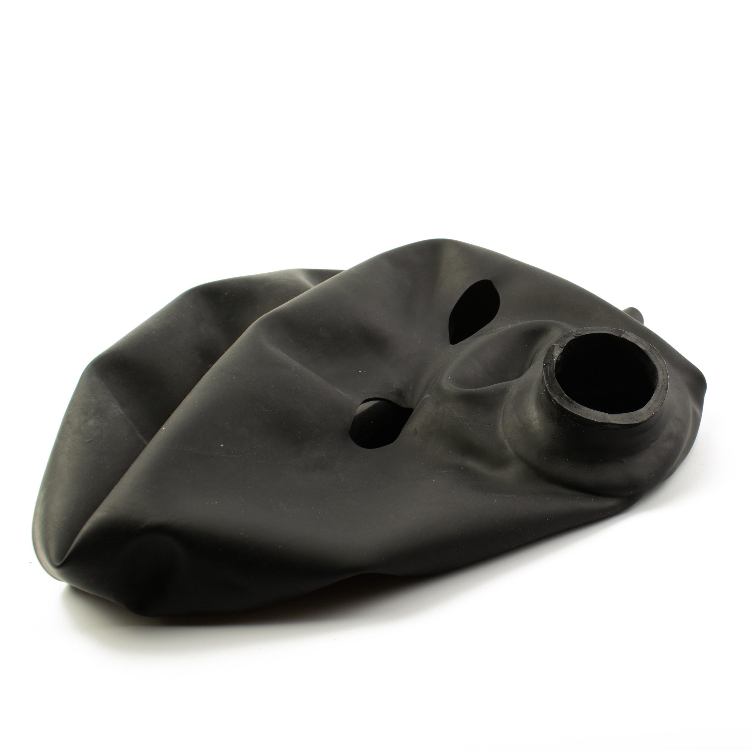 Rubberfashion Latex Maske Lippen Mann - Latexmaske anatomisch - Mund und Augen offen für Herren